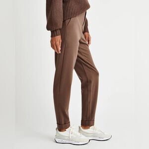 Splendid x Cella Jane Fitted Stretch Wool Women’s Trousers Pants Brown